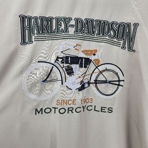 Harley-Davidson Short Sleeve Button Down dress Shirt with Embroidery Size XL